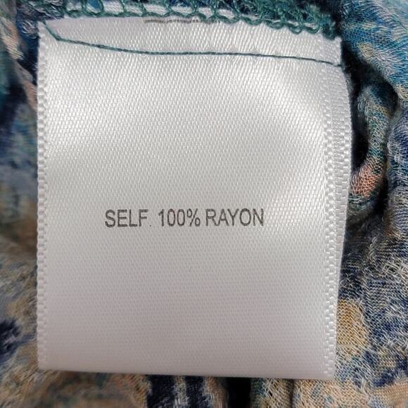 Jane and Delancy Boho Blouse Half Button Medium 509 - Picture 9 of 12